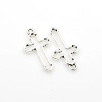 10PCS Cross Frame Charms,2 Colors Available-RS992