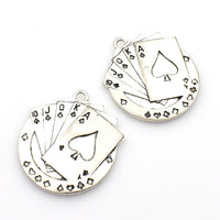 3PCS Poker Charms,2 Colors Available Double Sided-RS160