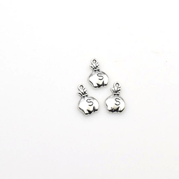 40PCS Money Bag Charms,Antique Silver Tone-RS520