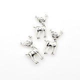 15PCS Detailed Deer Charms,Antique Silver Tone-RS1177