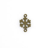 30PCS Snowflake Connector Charms,Antique Bronze Tone-RS200