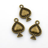 20PCS Poker Charms,Antique Bronze Tone,4 Styles Available-RS161