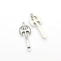 15PCS Double-edged Cross Charms,Antique Silver Tone-RS770