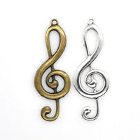 5PCS Music Charms,Treble Pendants,2 Colors Available-RS153