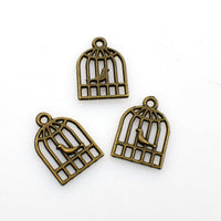 30PCS Birdcage Charms,Antique Bronze Tone-RS1074