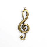 5PCS Music Charms,Treble Pendants,2 Colors Available-RS153