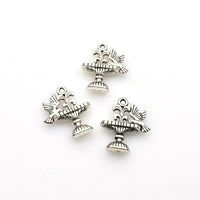 15PCS Fountain Charms,Antique Silver Tone 3D-RS661