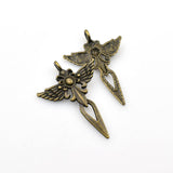 8PCS Wing Cross Charms,2 Colors Available-RS298