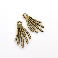 10PCS Skull Claw Charms,Antique Bronze Tone-RS699