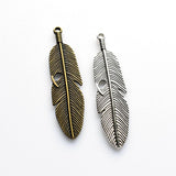 6PCS Feather Charms,2 Colors Available-RS357