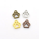 40PCS Bear Foot Charms,4 Colors Available-RS523