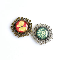 10PCS 14mm Round Cabochon Base Settings,2 Colors Available-B2041