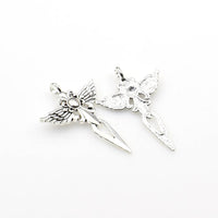 8PCS Wing Cross Charms,2 Colors Available-RS298