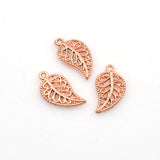 30PCS Leaf Charms,Rose Gold Color-RS906N