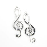 5PCS Music Charms,Treble Pendants,2 Colors Available-RS153