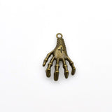 6PCS Skull Hand Charms,Antique Bronze Tone-RS1031