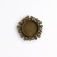 10PCS 14mm Round Cabochon Base Settings,2 Colors Available-B2041