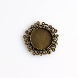 10PCS 14mm Round Cabochon Base Settings,2 Colors Available-B2041