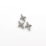 25PCS Cross Charms,Antique Silver Tone Double Sided-RS365