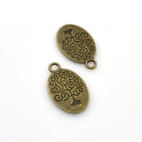 20PCS Oval Tree Charms,2 Colors Available Double Sided-RS927