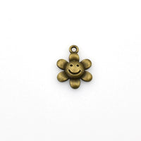 30PCS Smiling Face Sunflower Charms,Antique Bronze Tone-RS1015