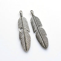 6PCS Feather Charms,2 Colors Available-RS357