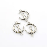 5PCS Moon And Cat Charms,2 Colors Available-RS1231