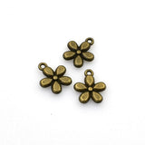 40PCS Little Flower Charms,Antique Bronze Tone-RS914