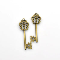 5PCS Big Key Charms,Antique Bronze Tone-RS281