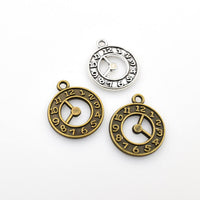 20PCS Clock Charms,2 Colors Available Double Sided-RS302