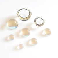 10PCS Hemisphere Blank Transparent Glass Cabochons-From 8mm to 25mm-B103