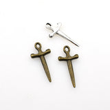 50PCS Little Sword Charms,2 Colors Available-RS684