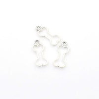 40PCS Dog Bone Charms,Antique Silver Tone-RS870