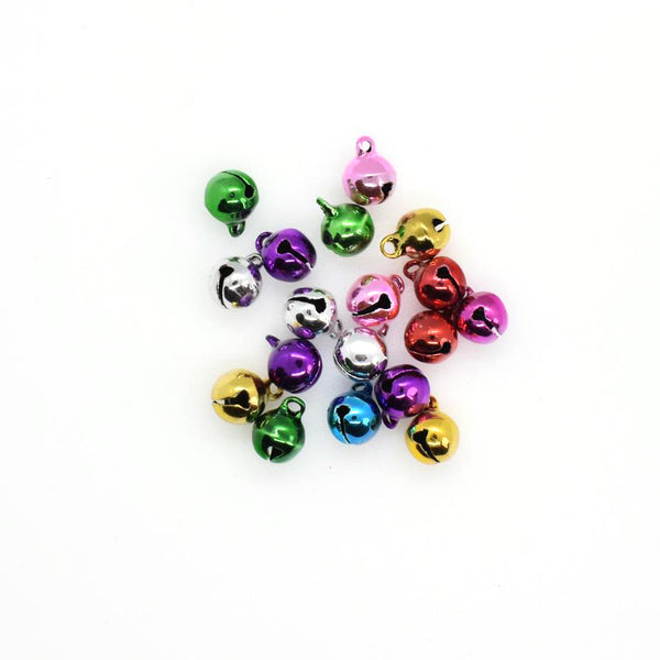 40PCS Round Bell Charms 6mm To 12mm,4 Colors Available-RS205