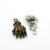 8PCS Skull Hand Charms,2 Colors Available 3D-RS1219