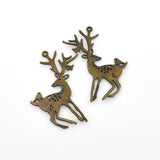 6PCS Large Deer Charms,2 Colors Available Double Sided-RS355