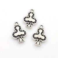 20PCS Poker Charms,Antique Silver Tone,4 Styles Available-RS161