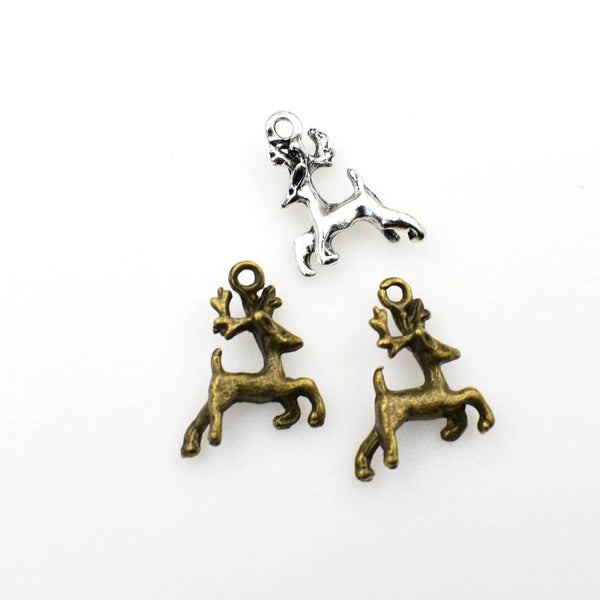 15PCS Deer Charms,2 Colors Available 3D-RS251