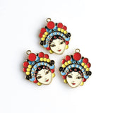 3PCS Drama Head Portrait Charms-RS1167