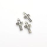 20PCS Cross Charms Trust God,Antique Silver Tone-RS764