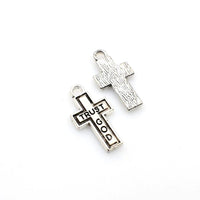 20PCS Cross Charms Trust God,Antique Silver Tone-RS764