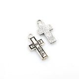 20PCS Cross Charms Trust God,Antique Silver Tone-RS764