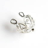 2PCS Drop Cage Pendants,Bright Silver-TS033