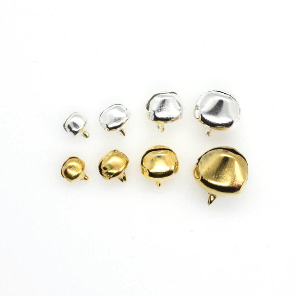 50PCS Iron Bell Charms,2 Colors Available 4 Sizes-RS592