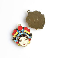 3PCS Drama Head Portrait Charms-RS1167