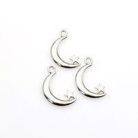 20PCS Moon And Star Charms,Antique Silver Tone-RS971