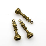 International Chess Charms,Antique Bronze Tone 3D, 6 Styles Available-RS431