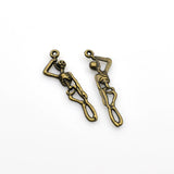 10PCS Hanged Skeleton Charms,2 Colors Available-RS259