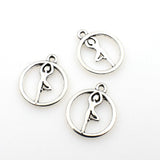 25PCS Yoga Charms,Double Sided 2 Colors Available-RS320