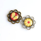 10PCS 14mm Round Cabochon Base Settings,2 Colors Available-B2165